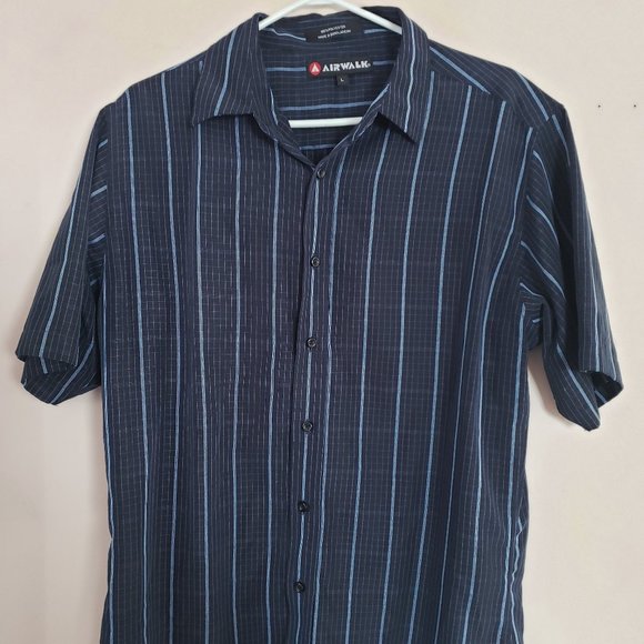 AIRWALK MEN'S BUTTON UP FRONT SHORT SLEEVE SHIRT - Picture 1 of 16
